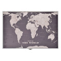 Cover DKD Home Decor Counter World Map Black Wood (46 x 6 x 32 cm)