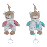 Teddy Bear DKD Home Decor Musical For hanging (20 x 9 x 25 cm) (2 pcs)