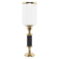 Candle Holder DKD Home Decor Aluminium Crystal Brass (17 x 17 x 63 cm)