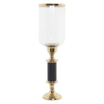 Candle Holder DKD Home Decor Aluminium Crystal Brass (17 x 17 x 63 cm)