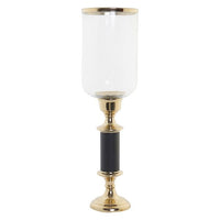 Candle Holder DKD Home Decor Aluminium Crystal Brass (17 x 17 x 63 cm)