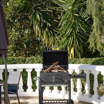 Coal Barbecue with Cover and Wheels DKD Home Decor Steel (140 x 60 x 108 cm)