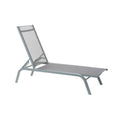 Sun-lounger DKD Home Decor reclining Dark Grey PVC Aluminium (191 x 58 x 98 cm)