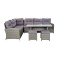 Sofa and table set DKD Home Decor Exterior (4 pcs)