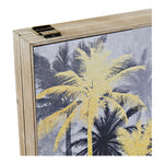 Cover DKD Home Decor Counter Palms Black Golden MDF Wood (2 pcs) (46.5 x 6 x 31 cm)