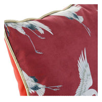Cushion DKD Home Decor Birds Black Red (45 x 45 cm) (2 pcs)