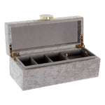 Jewelry box DKD Home Decor Velvet Beige Polyester (29 x 12 x 10 cm)