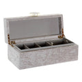 Jewelry box DKD Home Decor Velvet Beige Polyester (29 x 12 x 10 cm)