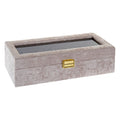 Jewelry box DKD Home Decor Watches Beige Grey Polyester (33 x 11 x 9 cm)