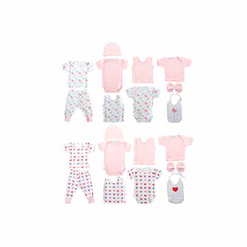 Set of clothes DKD Home Decor Cotton Pink White (11 Pieces)