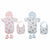 Set of clothes DKD Home Decor Cotton Stars Blue Multicolour Pink One size