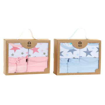 Set of clothes DKD Home Decor Cotton Stars Blue Multicolour Pink One size