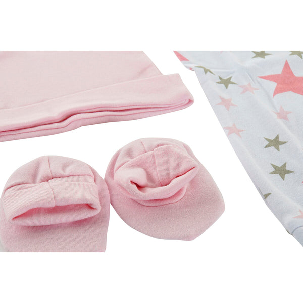 Bekleidungs-Set DKD Home Decor Sterne Blau Rosa (7 Stück)