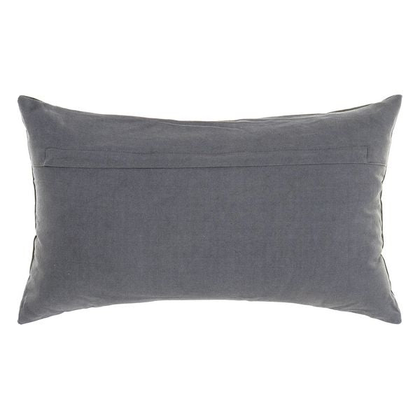 Cushion DKD Home Decor Grey Velvet Polyester (50 x 30 cm)
