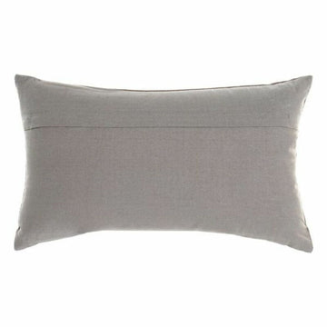 Coussin DKD Home Decor Gris Velours Polyester Rose (50 x 30 cm)