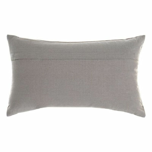 Cushion DKD Home Decor Grey Velvet Polyester Pink (50 x 30 cm)