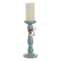 Circular Candlebra DKD Home Decor Blue Mango wood