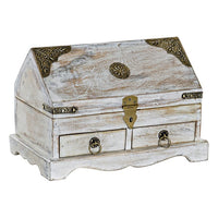 Jewelry box DKD Home Decor Brass Mango wood (29 x 19 x 20 cm)