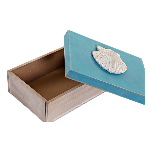 Decorative box DKD Home Decor Shell Wood (2 pcs)