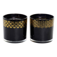 Candle DKD Home Decor Black (2 pcs) (12 x 12 x 12 cm)