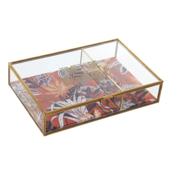 Jewelry box DKD Home Decor Metal Crystal Boho (23 x 15 x 5 cm)