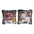 Cushion DKD Home Decor Polyester Black Multicolour (2 pcs) (40 x 40 cm)