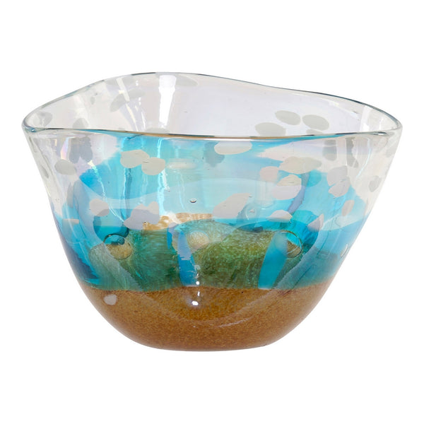 Centerpiece DKD Home Decor Blue Crystal Mediterranean (26 x 21 x 17 cm)