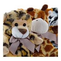 Fluffy toy DKD Home Decor Polyester Animal (4 pcs) (10 x 10 x 15 cm)