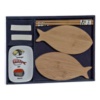 Sushi Set DKD Home Decor Bamboo Porcelain (9 pcs)