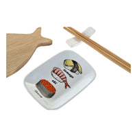 Sushi Set DKD Home Decor Bamboo Porcelain (9 pcs)