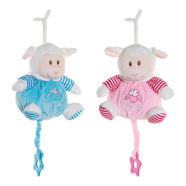 Musical Plush Toy DKD Home Decor Blue Pink Polyester (2 pcs) (21 x 14 x 33 cm) (2 pcs)