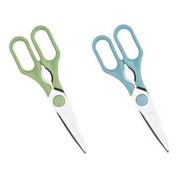 Scissors DKD Home Decor Metal polypropylene Sky blue Mint (2 pcs)