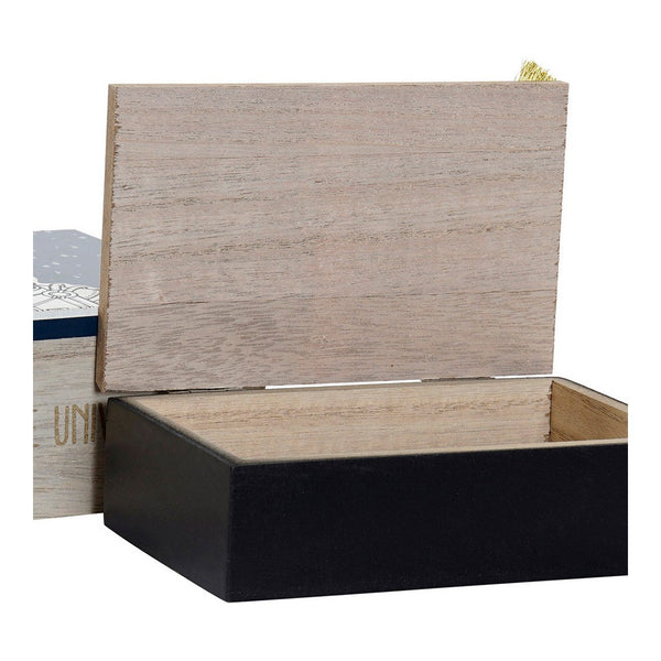 Set of decorative boxes DKD Home Decor MDF Wood (2 pcs) (17 x 12 x 6 cm)