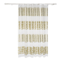 Shower Curtain DKD Home Decor White PE (Polyethylene) Golden EVA (180 x 200 x 200 cm)