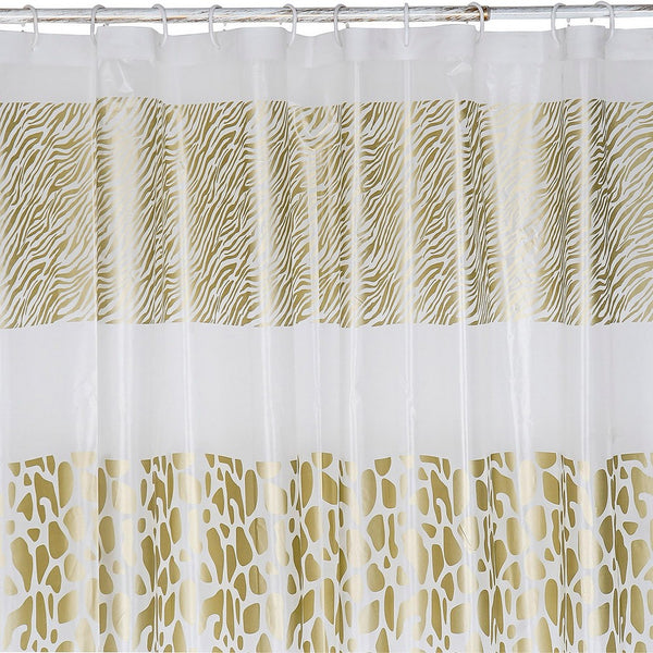 Shower Curtain DKD Home Decor White PE (Polyethylene) Golden EVA (180 x 200 x 200 cm)