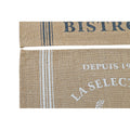 Table Mat DKD Home Decor Bistrot Individual White Grey Jute (45 x 30 x 30 cm)