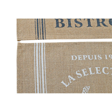 Table Mat DKD Home Decor Bistrot Individual White Grey Jute (45 x 30 x 30 cm)