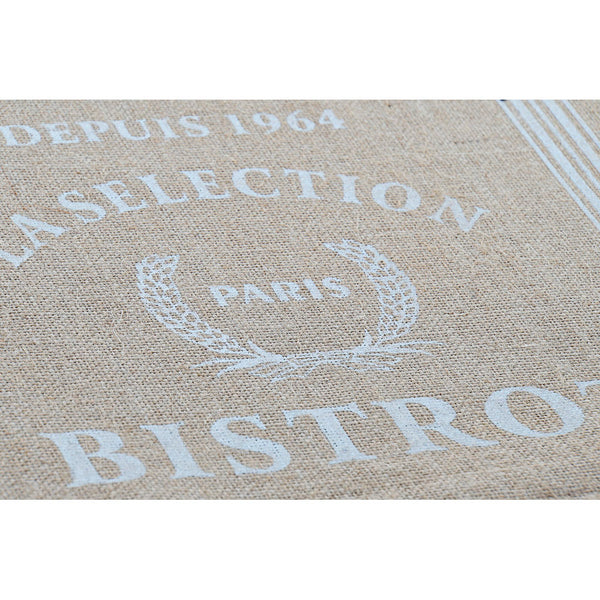 Table Mat DKD Home Decor Bistrot Individual White Grey Jute (45 x 30 x 30 cm)