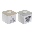 Decorative box DKD Home Decor Wood (2 pcs) (11.5 x 11.5 x 11 cm)