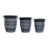 Basket set DKD Home Decor PVC Metal (3 pcs)