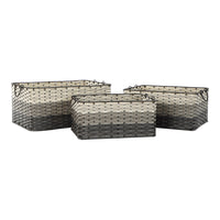 Basket set DKD Home Decor Grey PVC (3 pcs)