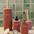 Bath Set DKD Home Decor Black Bamboo Stoneware Terracotta (2 pcs) (7.5 x 7.5 x 17.5 cm) (7,5 x 7,5 x 11 cm)