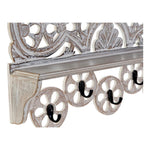 Shelves DKD Home Decor Coat rack White Metal MDF (61 x 11.5 x 60 cm)