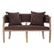 Sofa DKD Home Decor Brown Linen Rubber wood Traditional (122 x 69 x 72 cm)