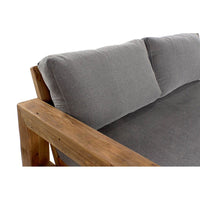 Sofa DKD Home Decor Brown Grey Polyester Cotton Wood Pinewood (225 x 105 x 80 cm)