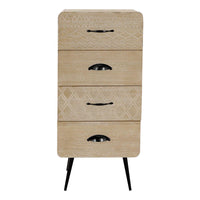 Chest of drawers DKD Home Decor Metal Paolownia wood (37 x 33 x 82.5 cm)