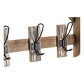 Shelves DKD Home Decor Coat rack Black Metal MDF (80 x 15 x 28.5 cm)