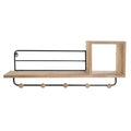 Coat rack DKD Home Decor Black Metal MDF Wood (72 x 17 x 30 cm)