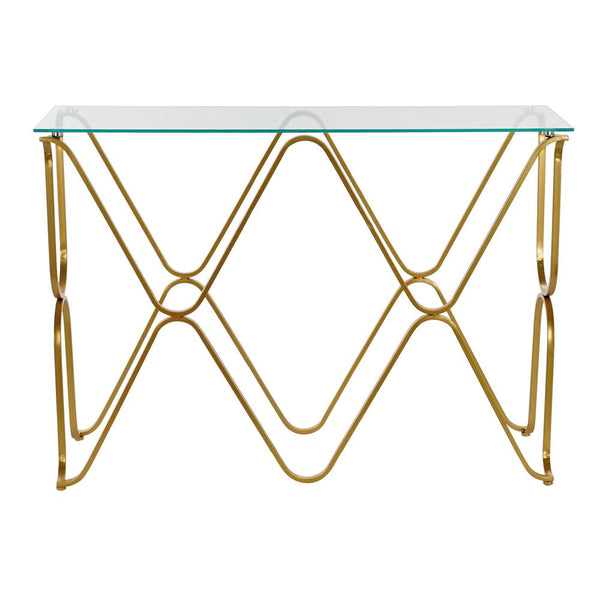 Console DKD Home Decor Crystal Iron Golden (106.5 x 30.5 x 76 cm)