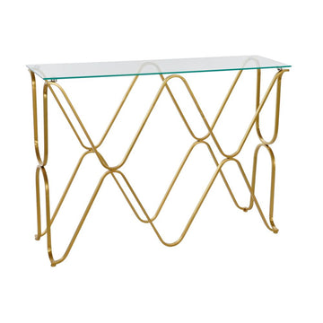 Console DKD Home Decor Crystal Iron Golden (106.5 x 30.5 x 76 cm)